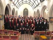 Photo with the Imerys Ladies Choir after a fanastic joint concert at St. Stephen Parish Church 10th Dec 2015